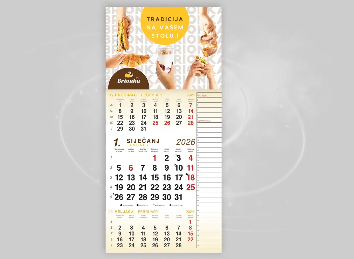 Izrada kalendara za Brionku dd Pula