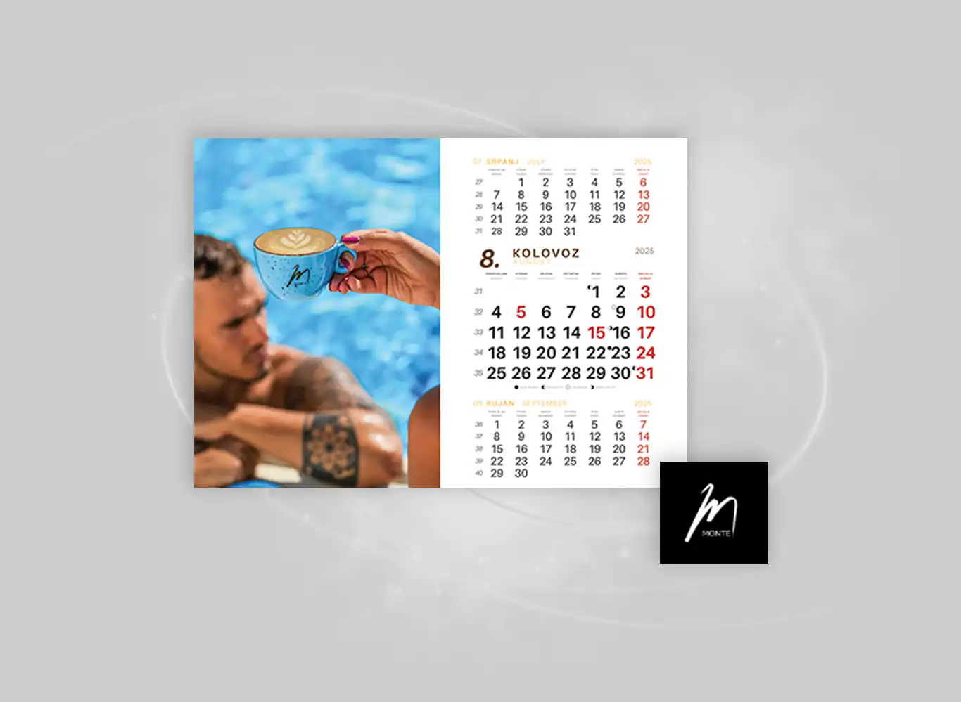Grafička priprema kalendara Monte kave