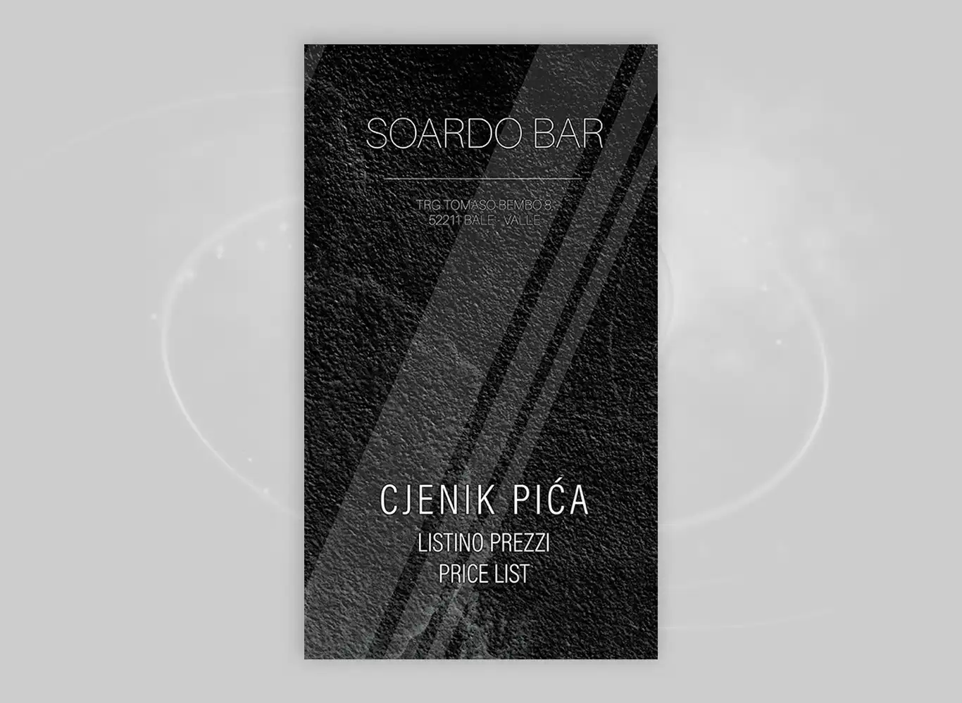 Grafička priprema trodjelni cjenik Soardo Bar Bale